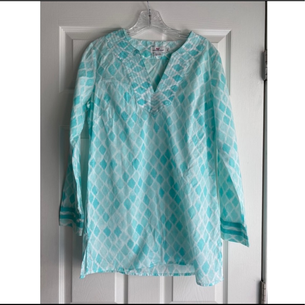 Vineyard Vines teal tunic